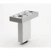 5 15/16 in. (150 mm) Aluminum Contemporary Furniture Leg with Adjustable Shape and leveling Glide by Richelieu Hardware -Richelieu Hardware Sales aluminum richelieu hardware furniture parts 205150010 64 1000