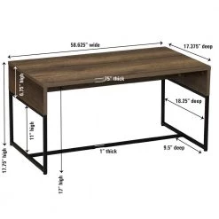 35.43 in. Ashwood Finish Wrap Wood Modern Coffee Table by HOUSEHOLD ESSENTIALS -Richelieu Hardware Sales ashwood black household essentials coffee tables hh8259 1 66 1000