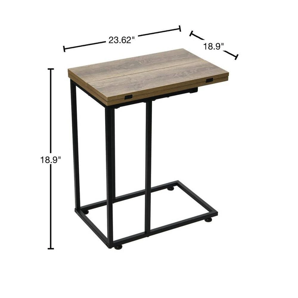 Jamestown Folding C Table, Square, Ashwood by HOUSEHOLD ESSENTIALS 5 Jamestown Folding C Table, Square, Ashwood by HOUSEHOLD ESSENTIALS - Image 3