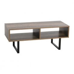 Jamestown Media Table, Holds a Maximum 60 in. Television, Rectangular, Ashwood, 15.75" H x 39.37" W x 15.75" D by HOUSEHOLD ESSENTIALS