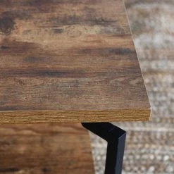 44 in. Wood Soda Table Crown Modern, Rustic Hickory, Particle Board by HOUSEHOLD ESSENTIALS -Richelieu Hardware Sales black and rustic hickory finish household essentials console tables hh8244 1 44 1000