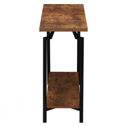 44 in. Wood Soda Table Crown Modern, Rustic Hickory, Particle Board by HOUSEHOLD ESSENTIALS -Richelieu Hardware Sales black and rustic hickory finish household essentials console tables hh8244 1 e1 1000