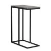 Greystone Collection 25 in. Black Side Table (1-PK) by HOUSEHOLD ESSENTIALS