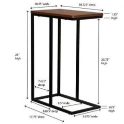 Williamsburg Collection 25 in. Black Side Table (1-PK) by HOUSEHOLD ESSENTIALS -Richelieu Hardware Sales black household essentials end side tables 8124 1 4f 1000
