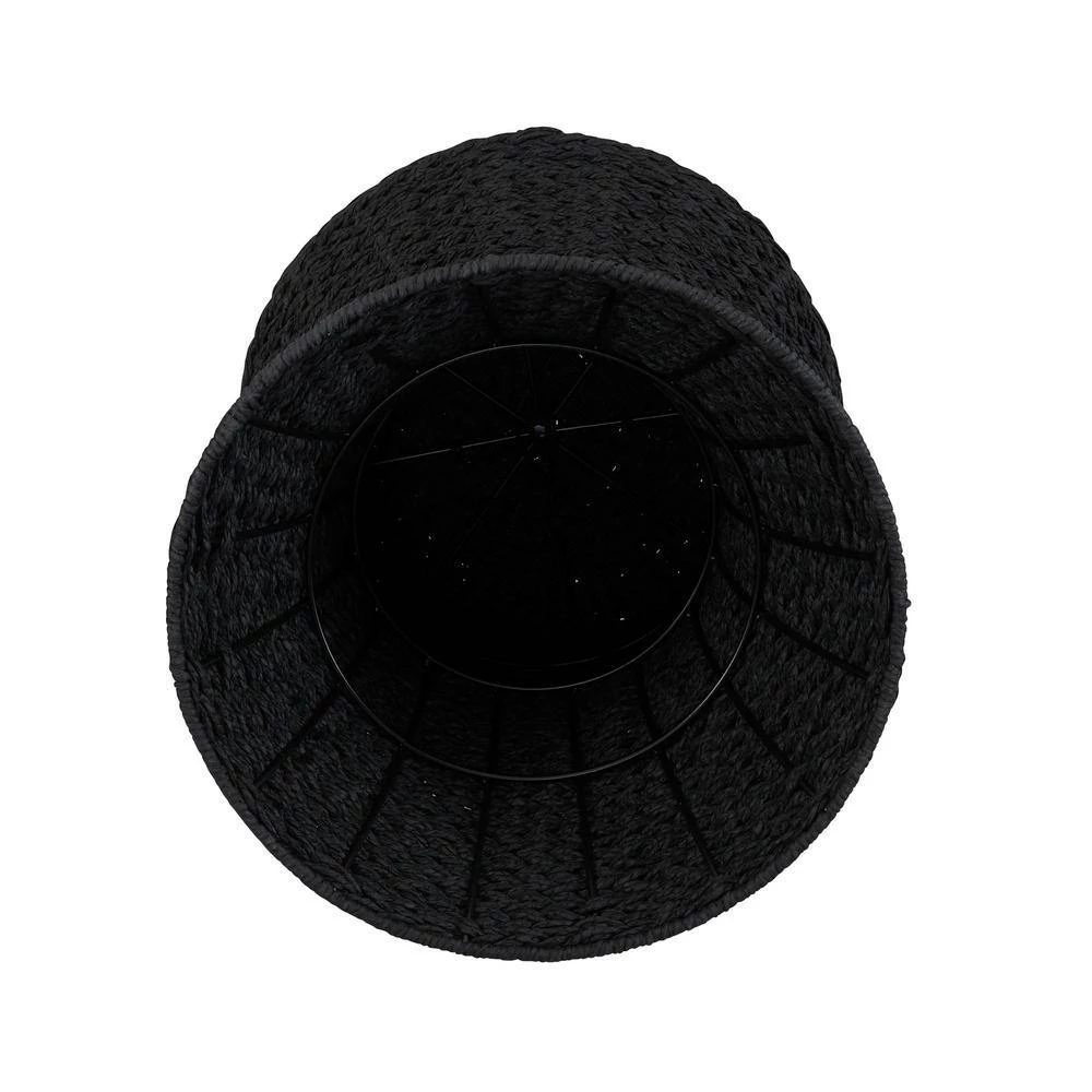 18 in. Hour Glass Table in Black Paper Rope by HOUSEHOLD ESSENTIALS 6 18 in. Hour Glass Table in Black Paper Rope by HOUSEHOLD ESSENTIALS - Image 4