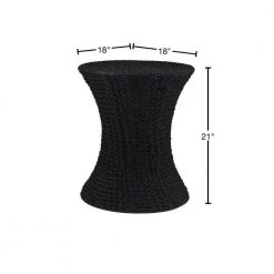 18 in. Hour Glass Table in Black Paper Rope by HOUSEHOLD ESSENTIALS 8 18 in. Hour Glass Table in Black Paper Rope by HOUSEHOLD ESSENTIALS -Richelieu Hardware Sales black household essentials end side tables ml 4150 40 1000