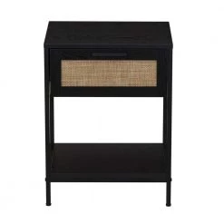 17 in. Woven Square Black Oak Rattan End Table by HOUSEHOLD ESSENTIALS -Richelieu Hardware Sales black oak black household essentials end side tables hh8265 1 c3 1000