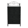 Victoria Black Oak 4-Drawer Storage Chest 31.7 in. H x 17.32 in. W by HOUSEHOLD ESSENTIALS 1 Victoria Black Oak 4-Drawer Storage Chest 31.7 in. H x 17.32 in. W by HOUSEHOLD ESSENTIALS -Richelieu Hardware Sales black oak household essentials chest of drawers 8418 1 64 1000