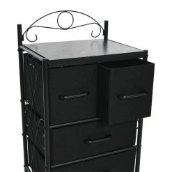 Victoria Black Oak 4-Drawer Storage Chest 31.7 in. H x 17.32 in. W by HOUSEHOLD ESSENTIALS -Richelieu Hardware Sales black oak household essentials chest of drawers 8418 1 77 1000