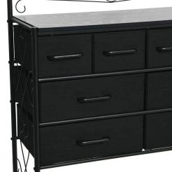 40.5 in. H x 33.25 in. W Black Oak Wide Victoria 8-Drawer Storage Chest by HOUSEHOLD ESSENTIALS -Richelieu Hardware Sales black oak household essentials chest of drawers 8428 1 4f 1000