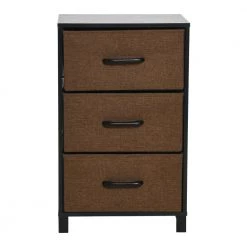 Hallway Narrow Black Oak 3-Drawer Chest 25.75 in. H x 16 in. W x 12 in. D by HOUSEHOLD ESSENTIALS -Richelieu Hardware Sales black oak household essentials chest of drawers 8508 1 c3 1000