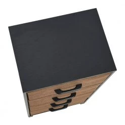 Hallway Narrow Black Oak 4-Drawer Chest 33.25 in. H x 16 in. W x 12 in. D by HOUSEHOLD ESSENTIALS 14 Hallway Narrow Black Oak 4-Drawer Chest 33.25 in. H x 16 in. W x 12 in. D by HOUSEHOLD ESSENTIALS -Richelieu Hardware Sales black oak household essentials chest of drawers 8518 1 1f 1000