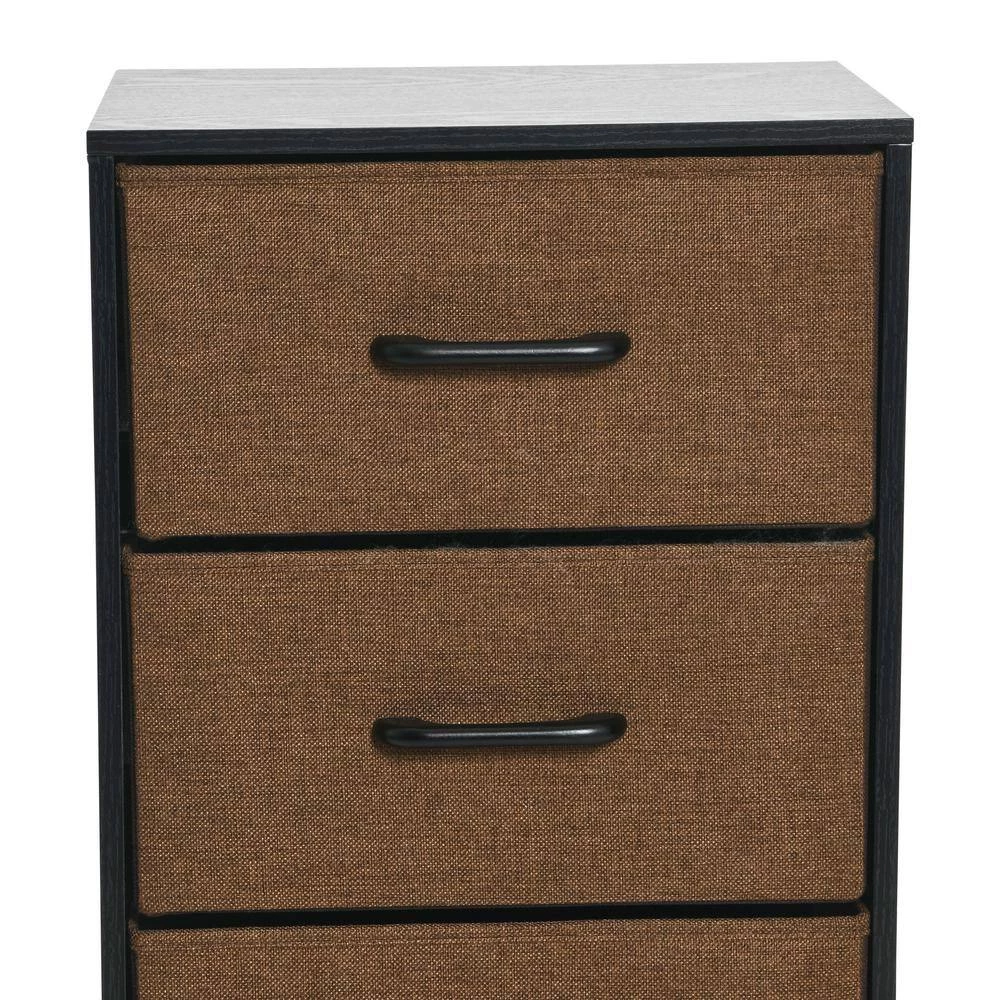 Hallway Narrow Black Oak 4-Drawer Chest 33.25 in. H x 16 in. W x 12 in. D by HOUSEHOLD ESSENTIALS 7 Hallway Narrow Black Oak 4-Drawer Chest 33.25 in. H x 16 in. W x 12 in. D by HOUSEHOLD ESSENTIALS - Image 5
