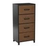 Hallway Narrow Black Oak 4-Drawer Chest 33.25 in. H x 16 in. W x 12 in. D by HOUSEHOLD ESSENTIALS 1 Hallway Narrow Black Oak 4-Drawer Chest 33.25 in. H x 16 in. W x 12 in. D by HOUSEHOLD ESSENTIALS -Richelieu Hardware Sales black oak household essentials chest of drawers 8518 1 64 1000