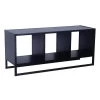 Jamestown 13.8 in. L Rectangle MDF Top Black Oak Coffee Table 19.1 in. H x 42.7 in. W x 13.8 in. D by HOUSEHOLD ESSENTIALS