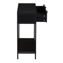 31.29 in. Black Oak Rectangle Particle Board Console Table with Woven Rattan Drawers by HOUSEHOLD ESSENTIALS -Richelieu Hardware Sales black oak household essentials console tables hh8267 1 44 1000