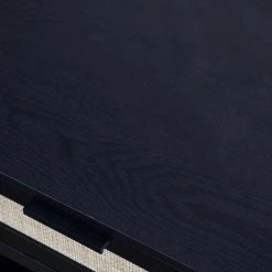 31.29 in. Black Oak Rectangle Particle Board Console Table with Woven Rattan Drawers by HOUSEHOLD ESSENTIALS -Richelieu Hardware Sales black oak household essentials console tables hh8267 1 76 1000