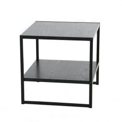 Jamestown 2 Tier End table, Square, Black Oak 19.7 in Wide by HOUSEHOLD ESSENTIALS -Richelieu Hardware Sales black oak household essentials end side tables 8170 1 1f 1000