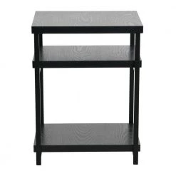 Jamestown 3 Tier End Rectangular Table, 23.6''H x 17.46''W, Black Oak by HOUSEHOLD ESSENTIALS -Richelieu Hardware Sales black oak household essentials end side tables 8174 1 4f 1000