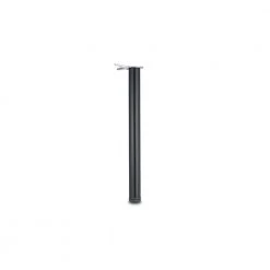 2 3/8 in. (60 mm) Black Metal Round Table Leg with leveling Glide by Richelieu Hardware