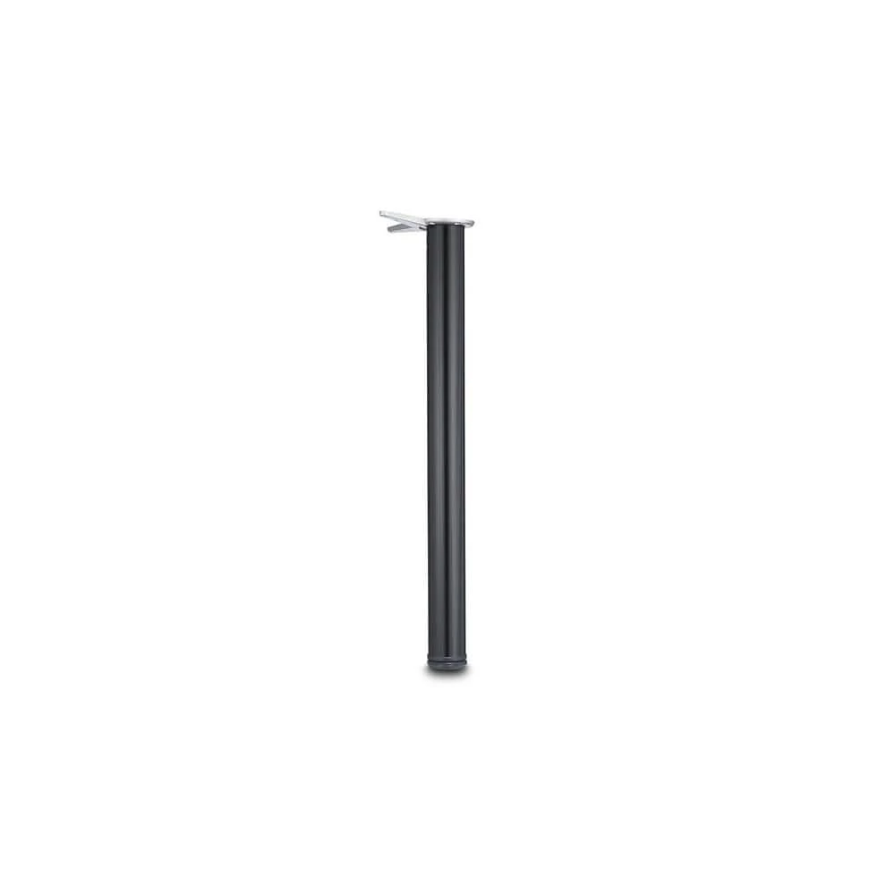 2 3/8 in. (60 mm) Black Metal Round Table Leg with leveling Glide by Richelieu Hardware 3 2 3/8 in. (60 mm) Black Metal Round Table Leg with leveling Glide by Richelieu Hardware