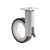 Rotola Series 3-9/16 in. (90 mm) Black and Aluminum Braking Swivel Plate Caster with 132 lb. Load Rating by Richelieu Hardware -Richelieu Hardware Sales blacks richelieu hardware casters 8088128010 64 1000