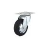 Euro Series 3-15/16 in. (100 mm) Black Non-Braking Swivel Plate Caster with 154 lb. Load Rating by Richelieu Hardware