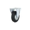 Euro Series 4-15/16 in. (125 mm) Black Fixed Plate Caster with 220 lb. Load Rating by Richelieu Hardware