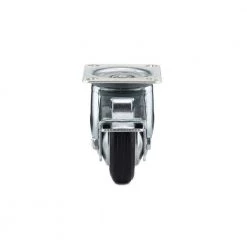 Euro Series 3-1/8 in. (80 mm) Black Double-Lock Brake Swivel Plate Caster with 110 lb. Load Rating by Richelieu Hardware -Richelieu Hardware Sales blacks richelieu hardware casters f24801 4f 1000