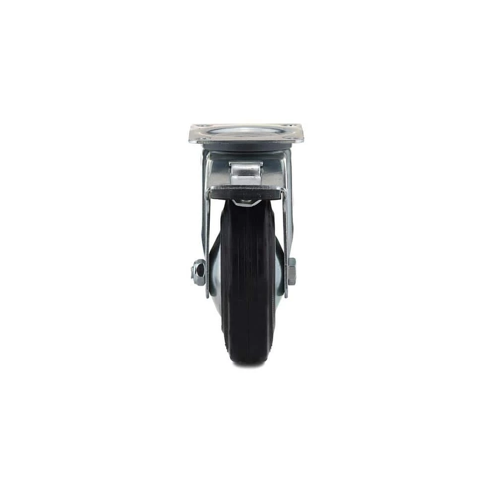 Euro Series 4-15/16 in. (125 mm) Black Double-Lock Brake Swivel Plate Caster with 220 lb. Load Rating by Richelieu Hardware 5 Euro Series 4-15/16 in. (125 mm) Black Double-Lock Brake Swivel Plate Caster with 220 lb. Load Rating by Richelieu Hardware - Image 3