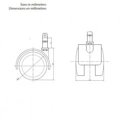 2-3/8 in. (60 mm) Black Non-Braking Swivel Stem Caster with 66 lb. Load Rating by Richelieu Hardware -Richelieu Hardware Sales blacks richelieu hardware casters f24810 4f 1000