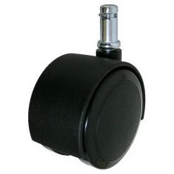 2-3/8 in. (60 mm) Black Non-Braking Swivel Stem Caster with 66 lb. Load Rating by Richelieu Hardware