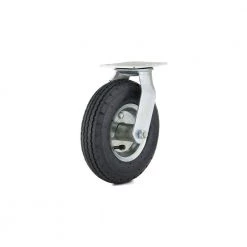 8 in. (203 mm) Black Non-Braking Swivel Plate Caster with 220 lb. Load Rating by Richelieu Hardware