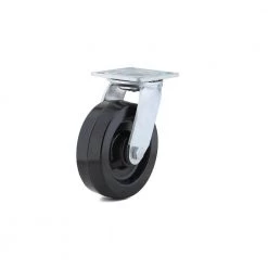 6 in. (152 mm) Black Non-Braking Swivel Plate Caster with 772 lb. Load Rating by Richelieu Hardware