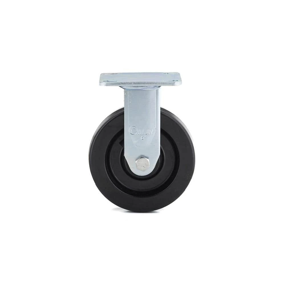 6 in. (152 mm) Black Fixed Plate Caster with 772 lb. Load Rating by Richelieu Hardware 4 6 in. (152 mm) Black Fixed Plate Caster with 772 lb. Load Rating by Richelieu Hardware - Image 2