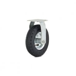 8 in. (203 mm) Black Fixed Plate Caster with 220 lb. Load Rating by Richelieu Hardware