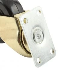 2 in. (50 mm) Brass and Black Non-Braking Swivel Plate Caster with 88 lb. Load Rating by Richelieu Hardware -Richelieu Hardware Sales blacks richelieu hardware casters f28469 a0 1000