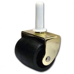 2 in. (51 mm) Brass and Black Swivel Stem Caster with 126 lb. Load Rating (2-Pack) by Richelieu Hardware