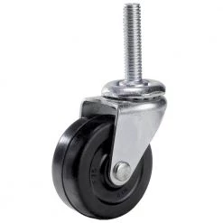2 in. (51 mm) Black and Zinc Non-Braking Swivel Stem Caster with 88 lb. Load Rating by Richelieu Hardware