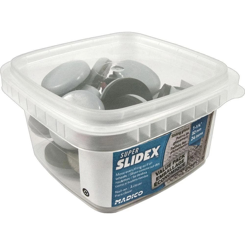 1-1/4 in. Black and Gray Base Nail-on Glides (24-Pack) by Richelieu Hardware 5 1-1/4 in. Black and Gray Base Nail-on Glides (24-Pack) by Richelieu Hardware - Image 3