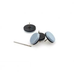 1-1/4 in. Black and Gray Base Nail-on Glides (24-Pack) by Richelieu Hardware