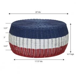 Blue White and Red Low Resin Table by HOUSEHOLD ESSENTIALS -Richelieu Hardware Sales blue white and red household essentials ottomans ml 5027 c3 1000