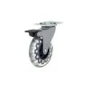3-15/16 in. (100 mm) Clear and Royal Blue Braking Swivel Plate Caster with 132 lb. Load Rating by Richelieu Hardware -Richelieu Hardware Sales blues richelieu hardware casters 210003020607 64 1000