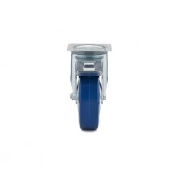 6-5/16 in. (160 mm) Blue Double-Lock Brake Swivel Plate Caster with 397 lb. Load Rating by Richelieu Hardware -Richelieu Hardware Sales blues richelieu hardware casters f24800 4f 1000