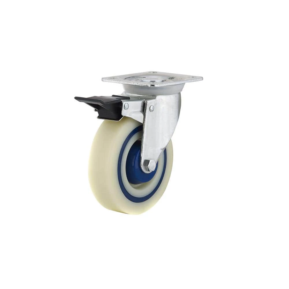 4-15/16 in. (125 mm) Blue and Beige Double-Lock Brake Swivel Plate Caster with 441 lb. Load Rating by Richelieu Hardware 3 4-15/16 in. (125 mm) Blue and Beige Double-Lock Brake Swivel Plate Caster with 441 lb. Load Rating by Richelieu Hardware