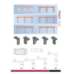 9 13/16 in. (250 mm) Bronze Aluminum Contemporary Furniture Leg with Adjustable Shape and leveling Glide by Richelieu Hardware -Richelieu Hardware Sales bronze richelieu hardware furniture parts 205250135 76 1000