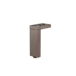 11 3/4 in. (300 mm) Bronze Aluminum Contemporary Furniture Leg with Adjustable Shape and leveling Glide by Richelieu Hardware
