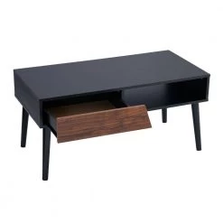 18.5 in. H x 19.69 in. D Coffee Table with Storage Shelf and Drawer in Brown and Black by HOUSEHOLD ESSENTIALS -Richelieu Hardware Sales brown black household essentials coffee tables 8106 1 44 1000