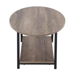 40 in. Brown Medium Oval Wood Coffee Table with Storage by HOUSEHOLD ESSENTIALS -Richelieu Hardware Sales brown household essentials coffee tables 8081 1 4f 1000