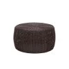9 in. H Brown Resin Wicker Foot Stool Ottoman by HOUSEHOLD ESSENTIALS
